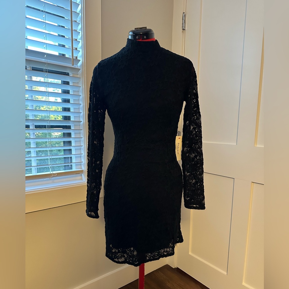 Bardot Lace Minidress, Black, Size XS